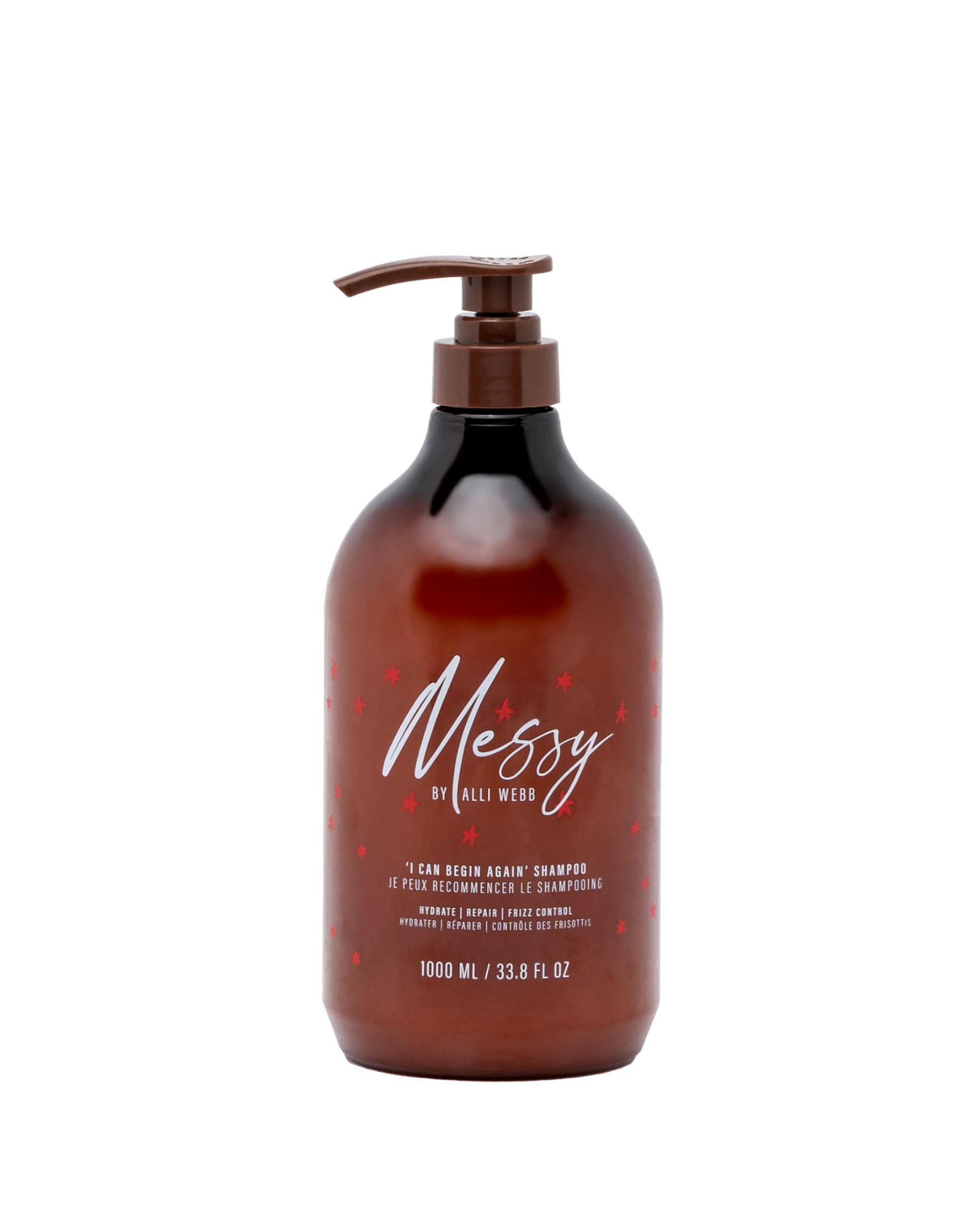 Jumbo 33.8 oz Shampoo pump bottle on a clean white background.